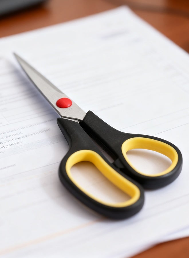 مقص صناعي متعدد الأغراض، 8 بوصة 200 مم، شفرة من الفولاذ المقاوم للصدأ، مقص احترافي لجميع أنواع ورش العمل الحرفية والأعمال المكتبية، والبستنة، وقطع القماش، والتصنيع والإنتاج. - Image 5